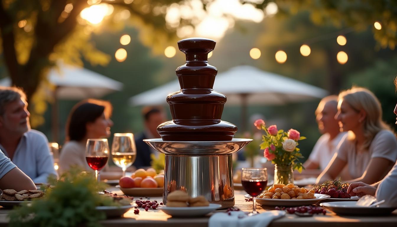 Comment créer une ambiance festive avec une fontaine de chocolat noir