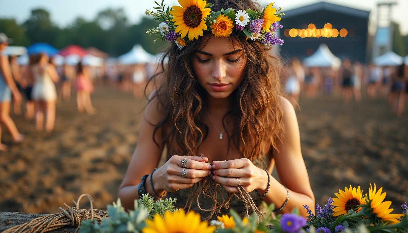 découvrez les meilleures idées de couronnes de fleurs bohème parfaites pour sublimer votre style lors des festivals de musique. idées créatives, tendances et faciles à réaliser.