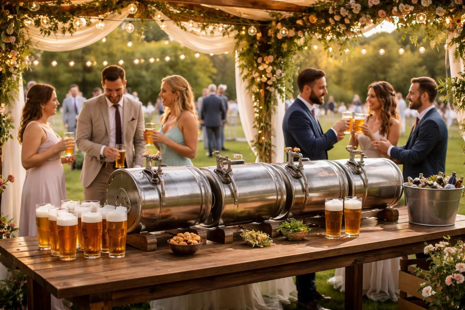 Combien de fûts de bière pour un mariage : méthode simple pour faire le bon choix