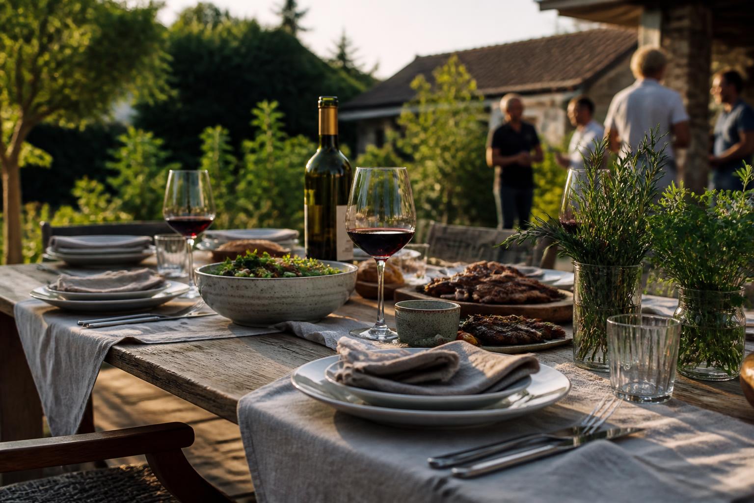 Comment dresser la table pour un barbecue convivial entre adultes élégant