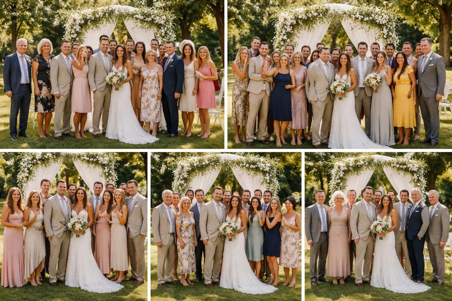 Durée des photos de groupe pour un mariage : le guide ultime pour les couples