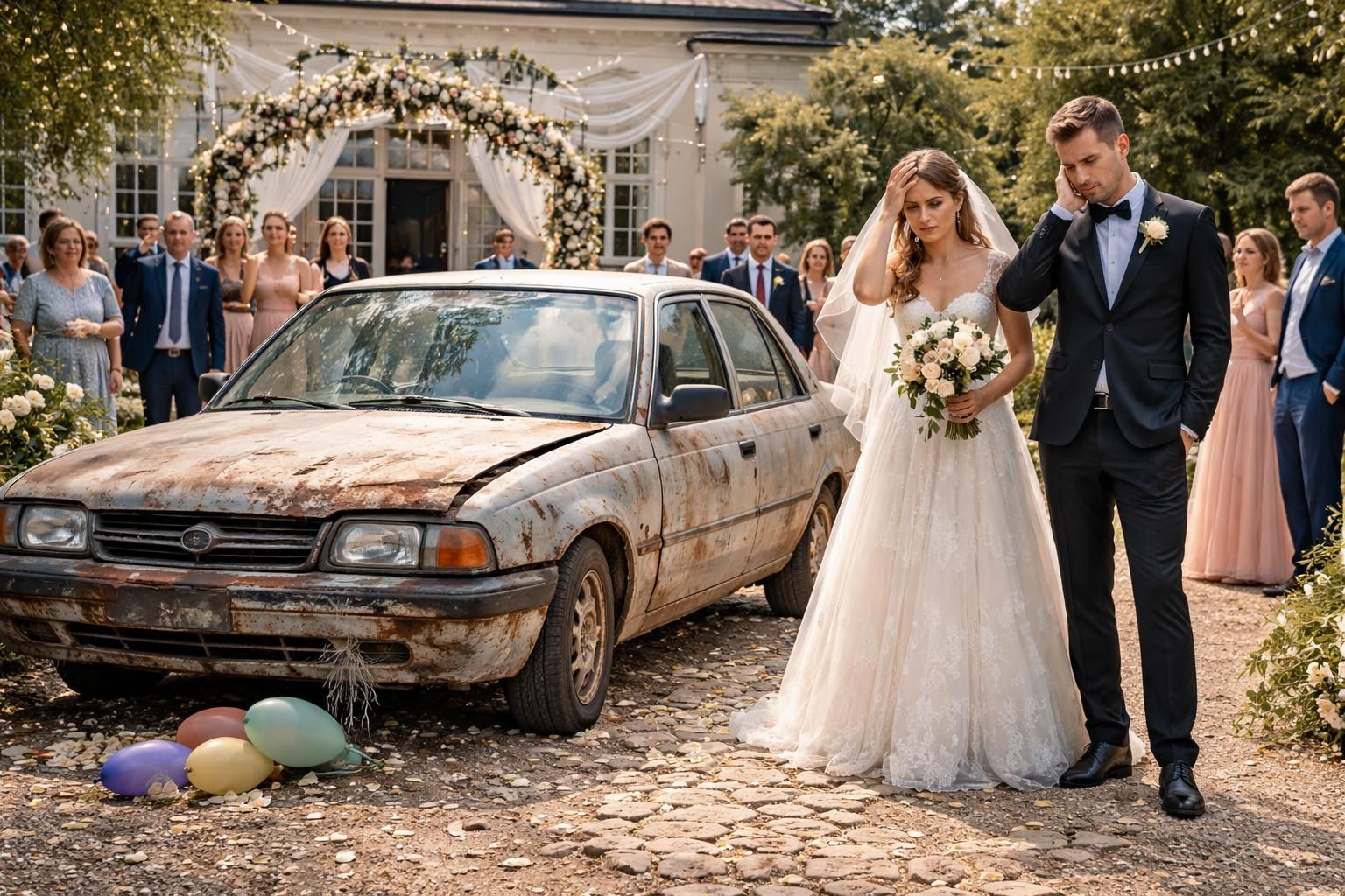 Les erreurs à éviter avec une voiture &lsquo;poubelle&rsquo; pour un mariage réussi