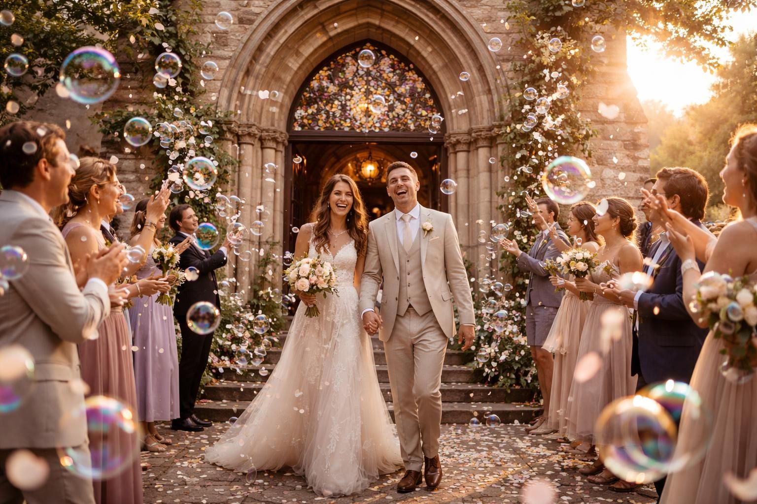 Suggestions créatives pour une sortie d’église originale pour un mariage romantique